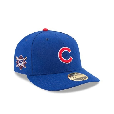 Blue Chicago Cubs Hat - New Era MLB Jackie Robinson Day Low Profile 59FIFTY Fitted Caps USA2104753